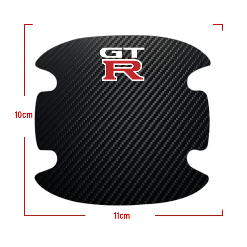 4Pcs/Set Car Door Handle Sticker Carbon Fiber Scratches Resistant for Nissan Tiida Teana ALTIMA SYLPHY MURANO KICKS GTR Hub Caps