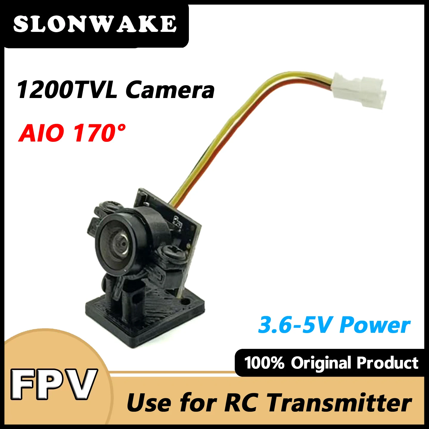 5.8G 1200TVL 1/4 1.8mm CMOS 170 Degree Wide Angle Lens FPV Micro Camera w/Audio PAL for RC Racing Freestyle Drones Airplane