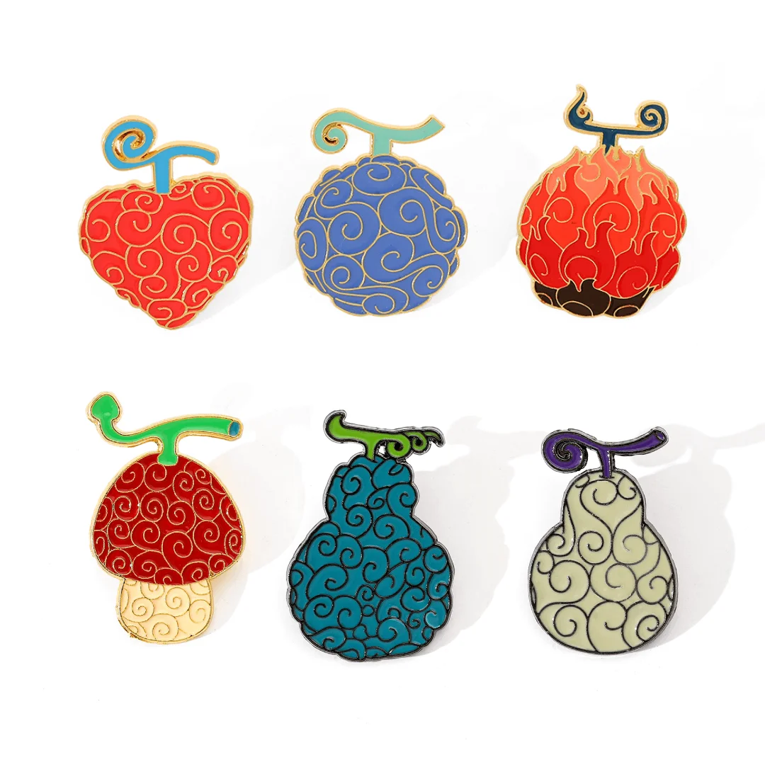 Anime Enamel Pins Brooch Devil Fruit Badge Brooches Backpack Lapel Cosplay Props Pin Accessories Gifts