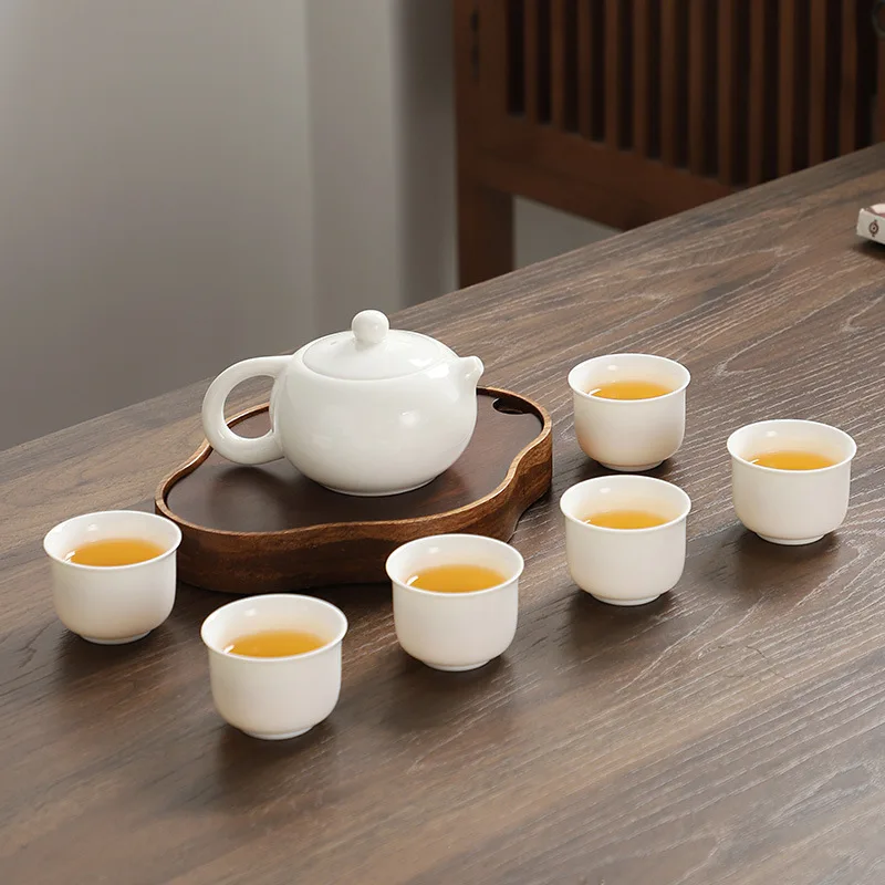 Jade Porcelain Tea Set Small Gift Set for Company Enterprise Opening Activities Real Estate Bank