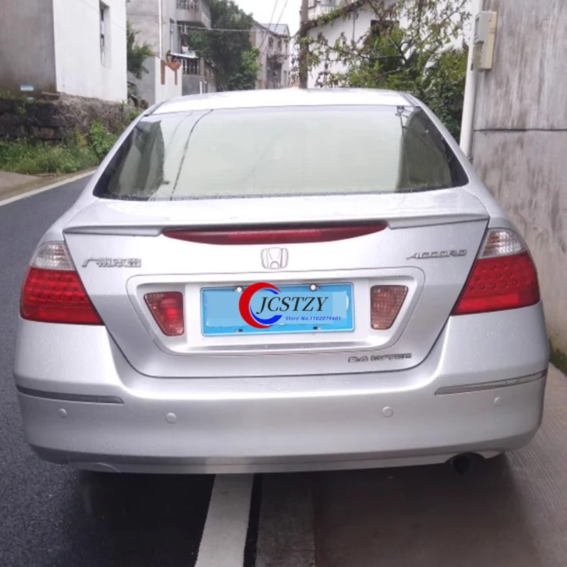 Para Honda 7th Accord Spoiler 2006 2007 ABS Material plástico spoiler ala trasera maletero cubierta estilo de coche