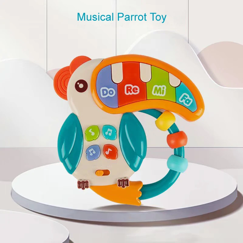 Jouets de piano pour bébé, jeu d'apprentissage musical, clavier perroquet, pour nourrissons et tout-petits, lot de 2