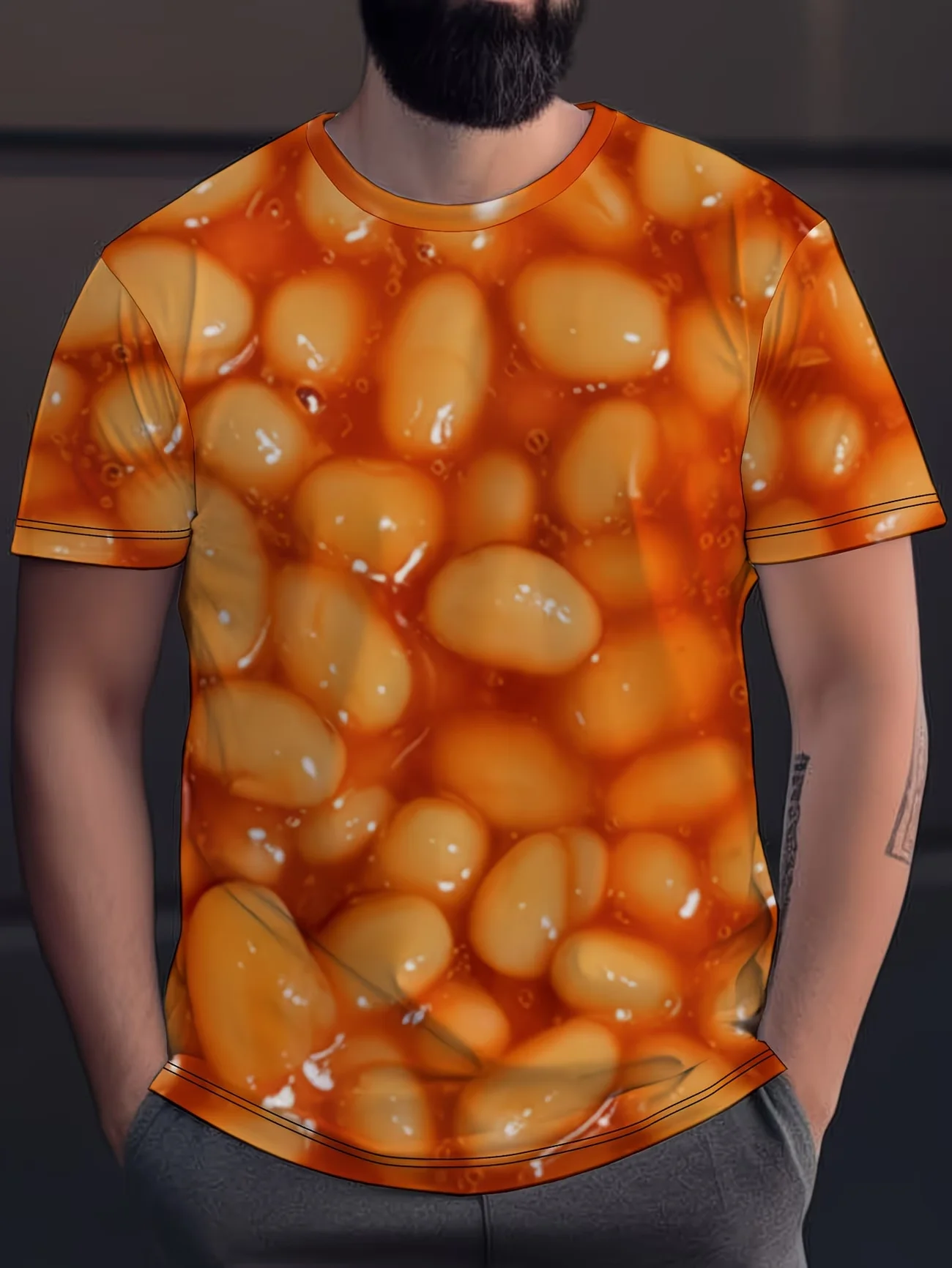 Kaos 3D Print Motif Sosis Lucu - 3D Printing In Food ulasan dan harga