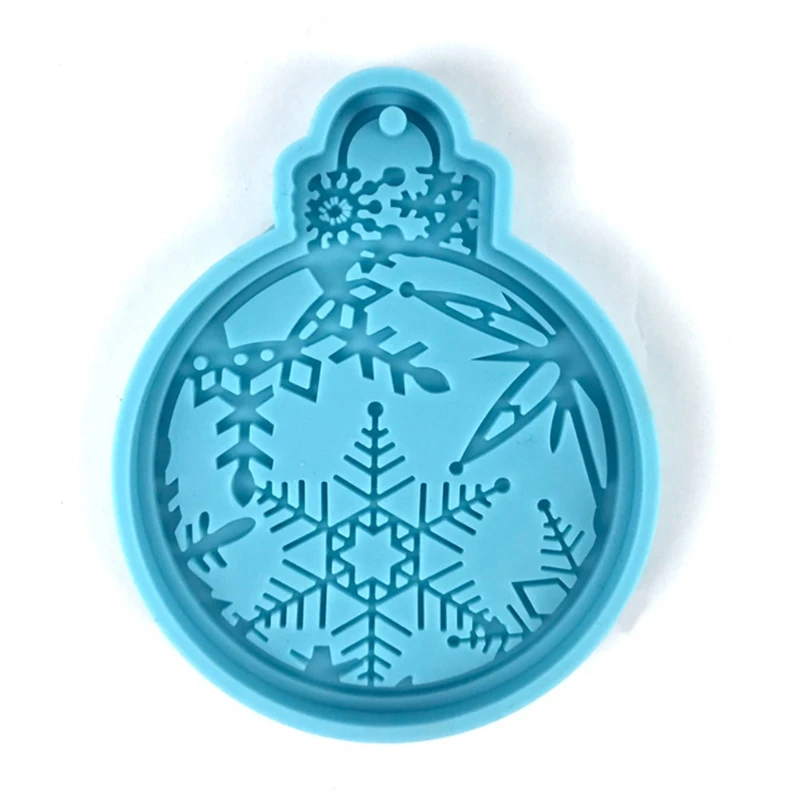 Christmas Tree Snowflakes Mold Keychain Epoxy Resin Mold DIY Keychain Pendant Jewelry for Christmas Day Gifts