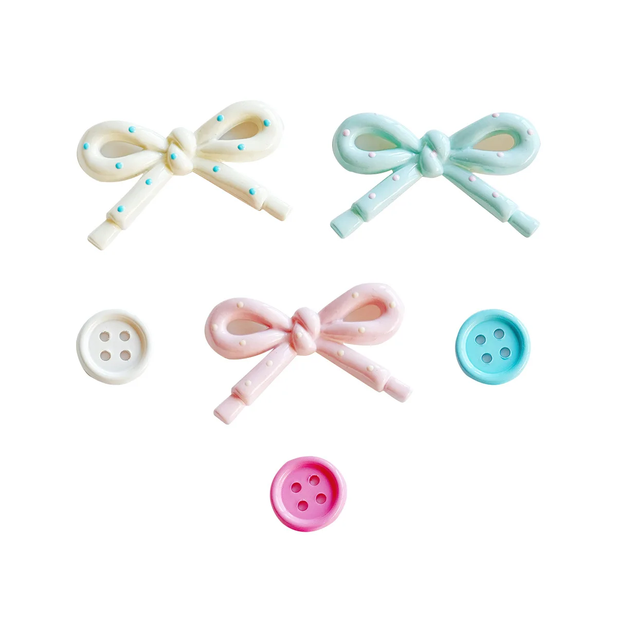 5 stücke miniso Acryl nette bogen schmuck zubehör handy fall haar schmuck loch schuhe blume DIY handgemachte materialien wholesa