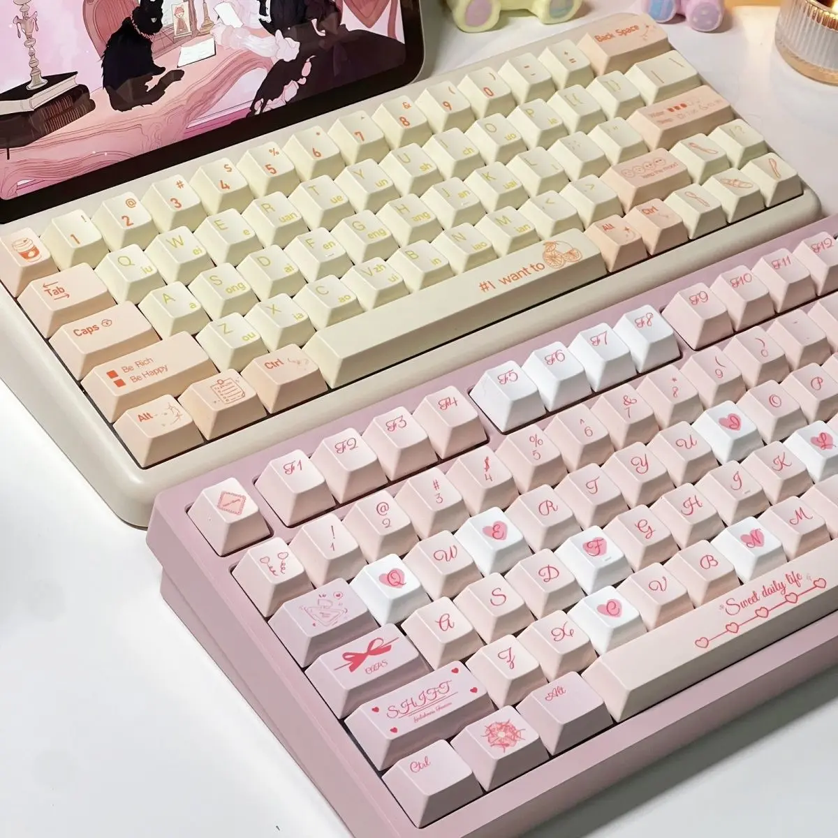 Girl's mind keycap, poplar branch nectar keycap, original height PBT material