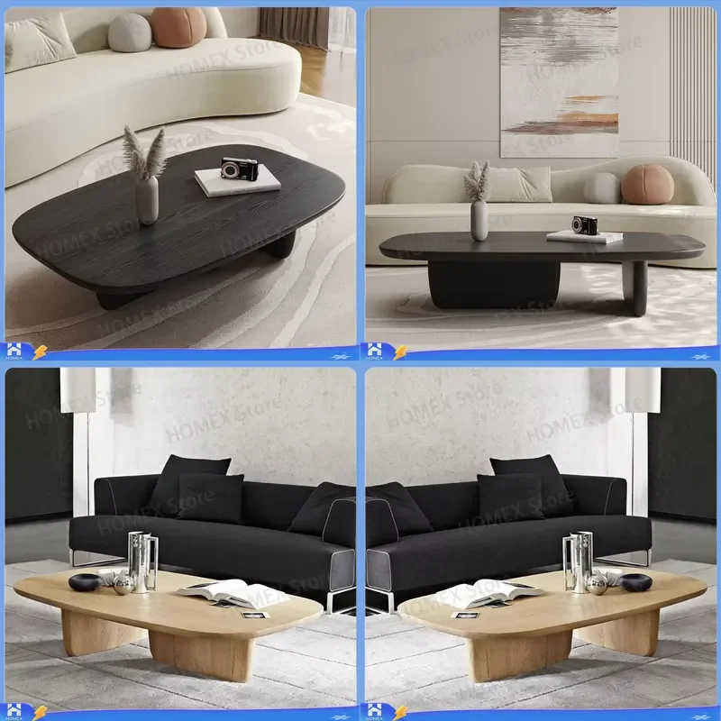 Nordic Solid Wood Round Coffee Table Small Living Room Side Table Modern Minimalist Sofa End Table for Apartment Home Decor