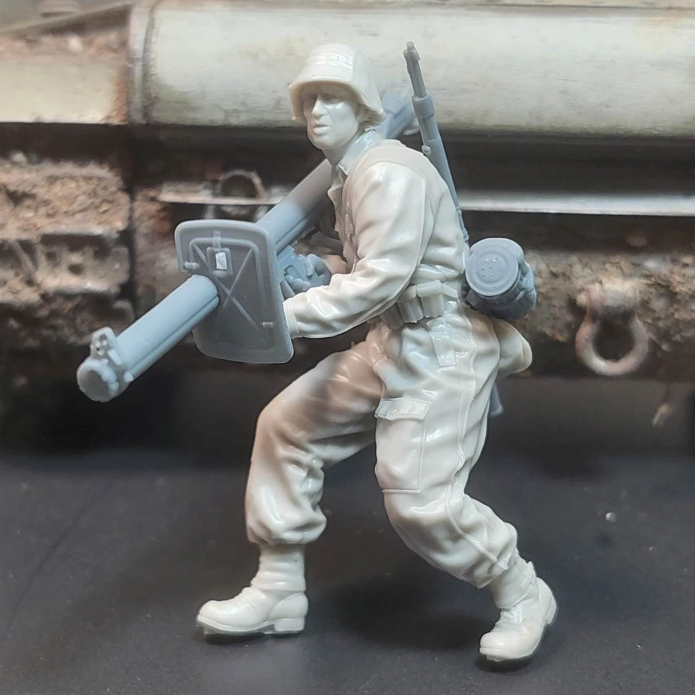 1/35 Resin Model figure GK Soldier, Tank ambush no.2, WWII military themes, Unassembled and unpainted kit