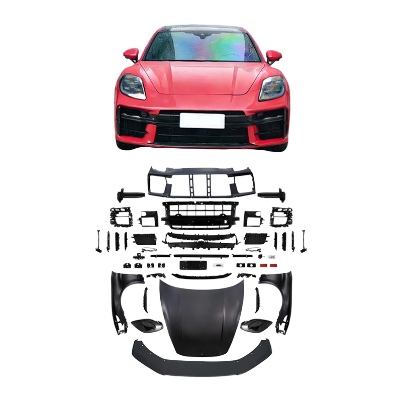 970 Upgrade 976 Turbo Front Bumper Kit 1:1 PP Protection Decoration Full Set for Panamera 2010-2017