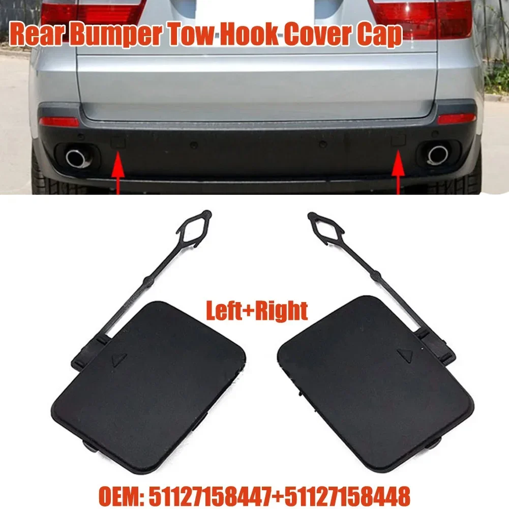 1 Uds. Adecuado para BMW E70 cubierta de gancho lateral izquierdo y derecho cubierta de remolque de parachoques trasero izquierda 51127158447 o derecho 51127158448 acceso