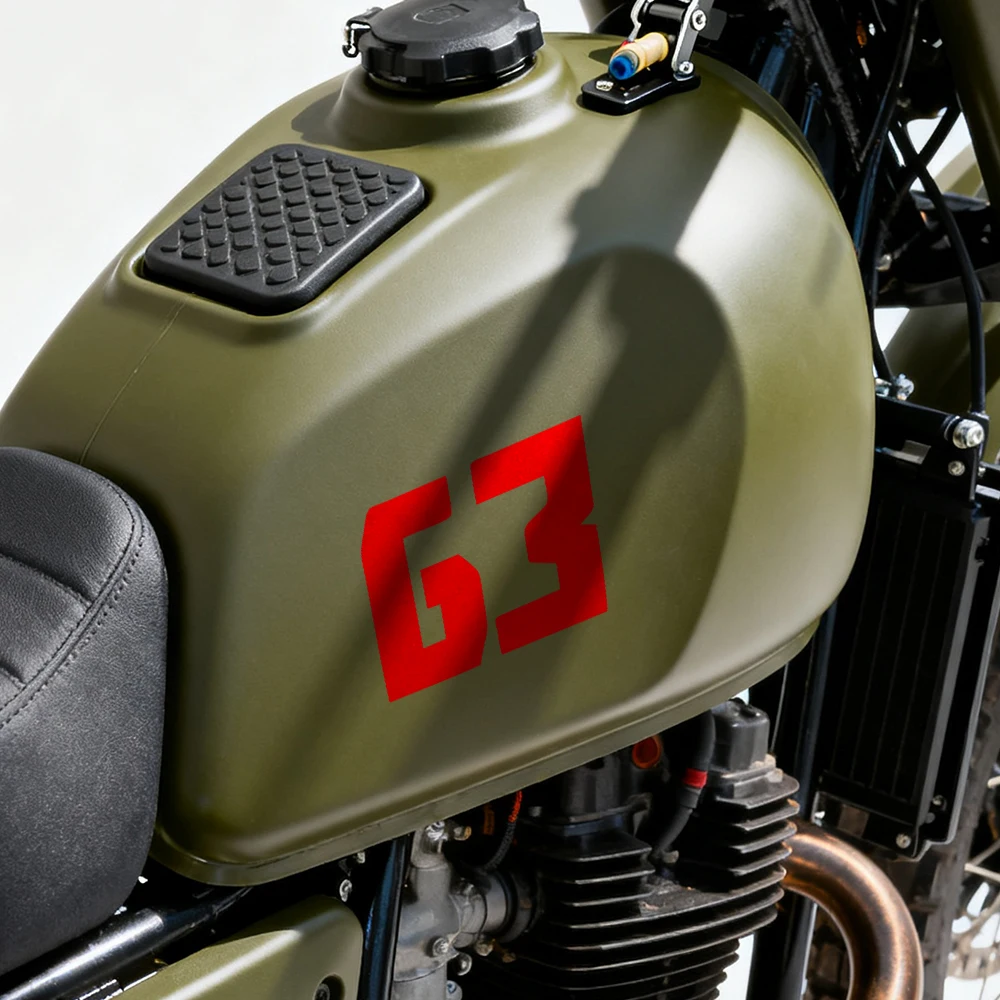 1Pc Red Motorcycle Number 0-9 Sticker Waterproof Durable Vinyl Decal for Helmet Fender Fairing Fuel Tank Tailbox Scooter Car