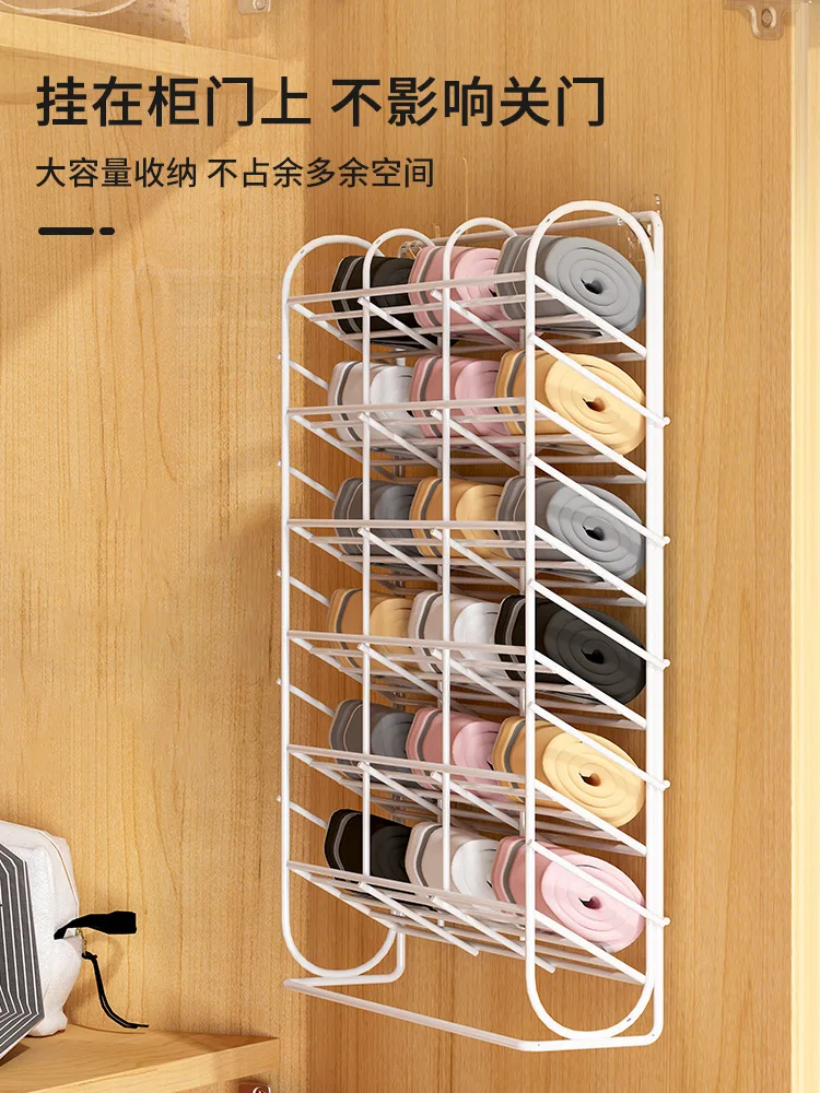 4/9/18 Grid Underwear Organizer Rack Compartment Storage Box Iron Wall-mounted Perforation-free Underwear Organizer Racks