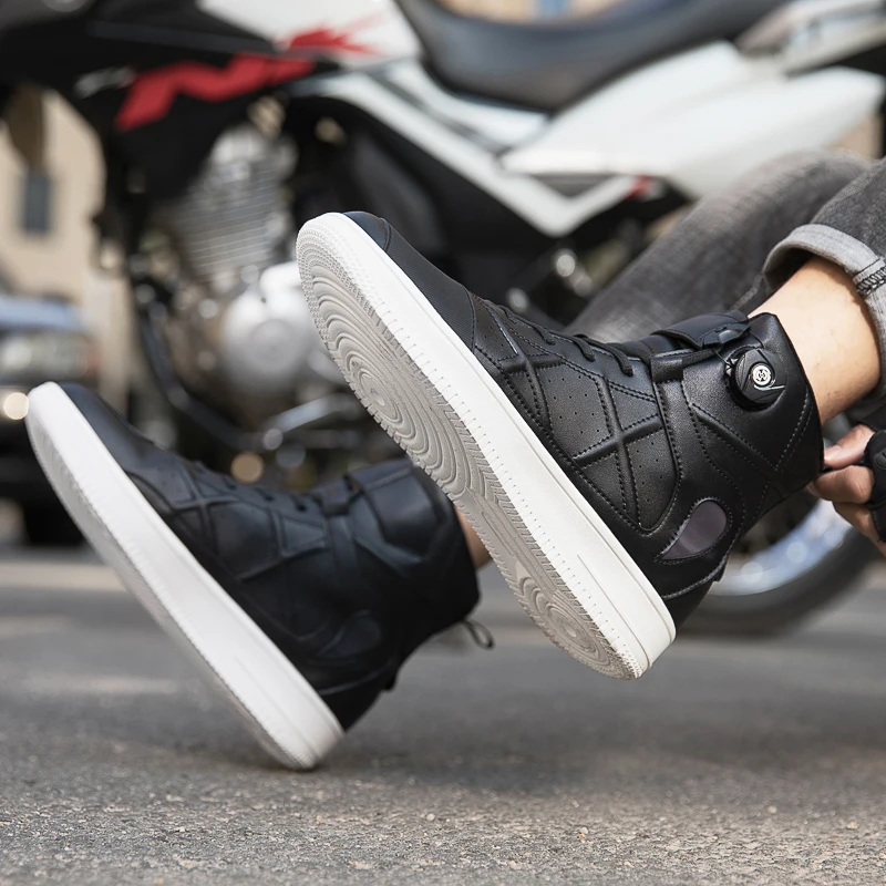 أحذية واقية للدراجات النارية للفصول الأربعة، أحذية كاجوال جديدة مضادة للانزلاق ومضادة للسقوط، أحذية ركوب الدراجات في الهواء الطلق عبر البلاد #6