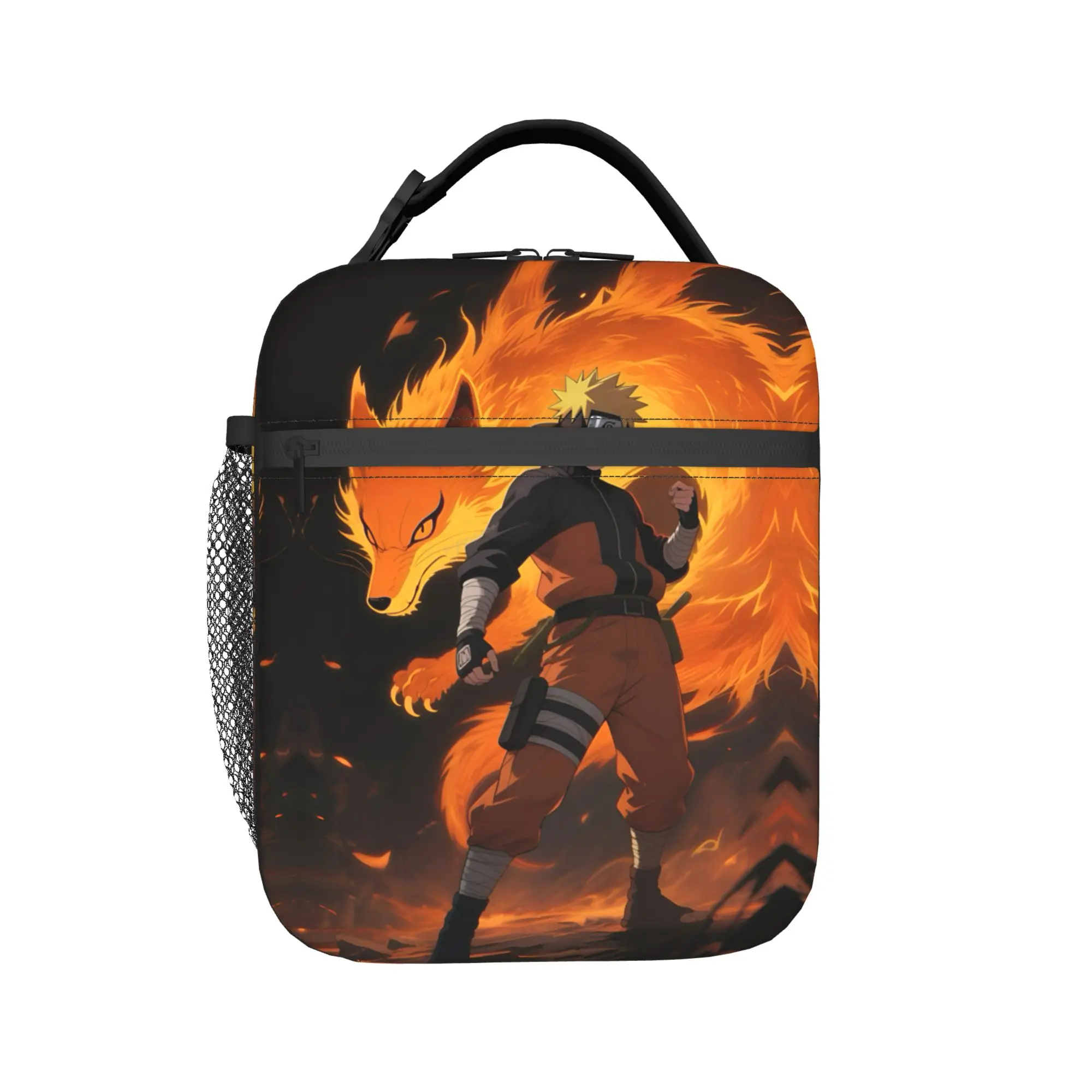 

Custom N-Narutoes Uzumaki Insulated Lunch Bag for Women Men Leakproof Anime Cooler Thermal Lunch Tote Office Picnic Travel