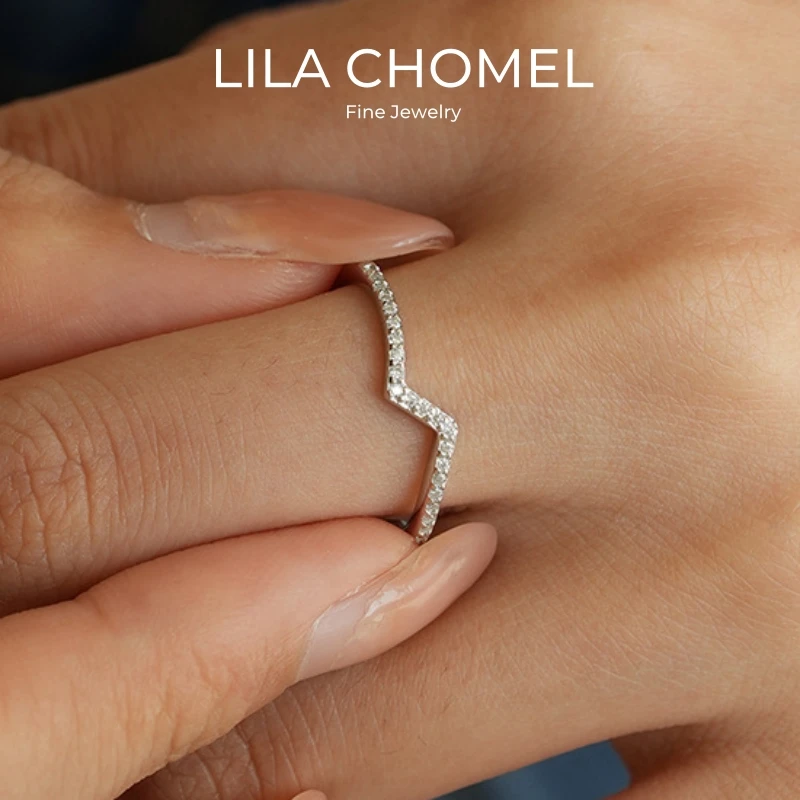 

Trendy Girl Valentine's Day 18K White Gold Daughter Birthday Gift 0.75CT Moissanite Diamond Women Wedding PT950 Christmas Rings