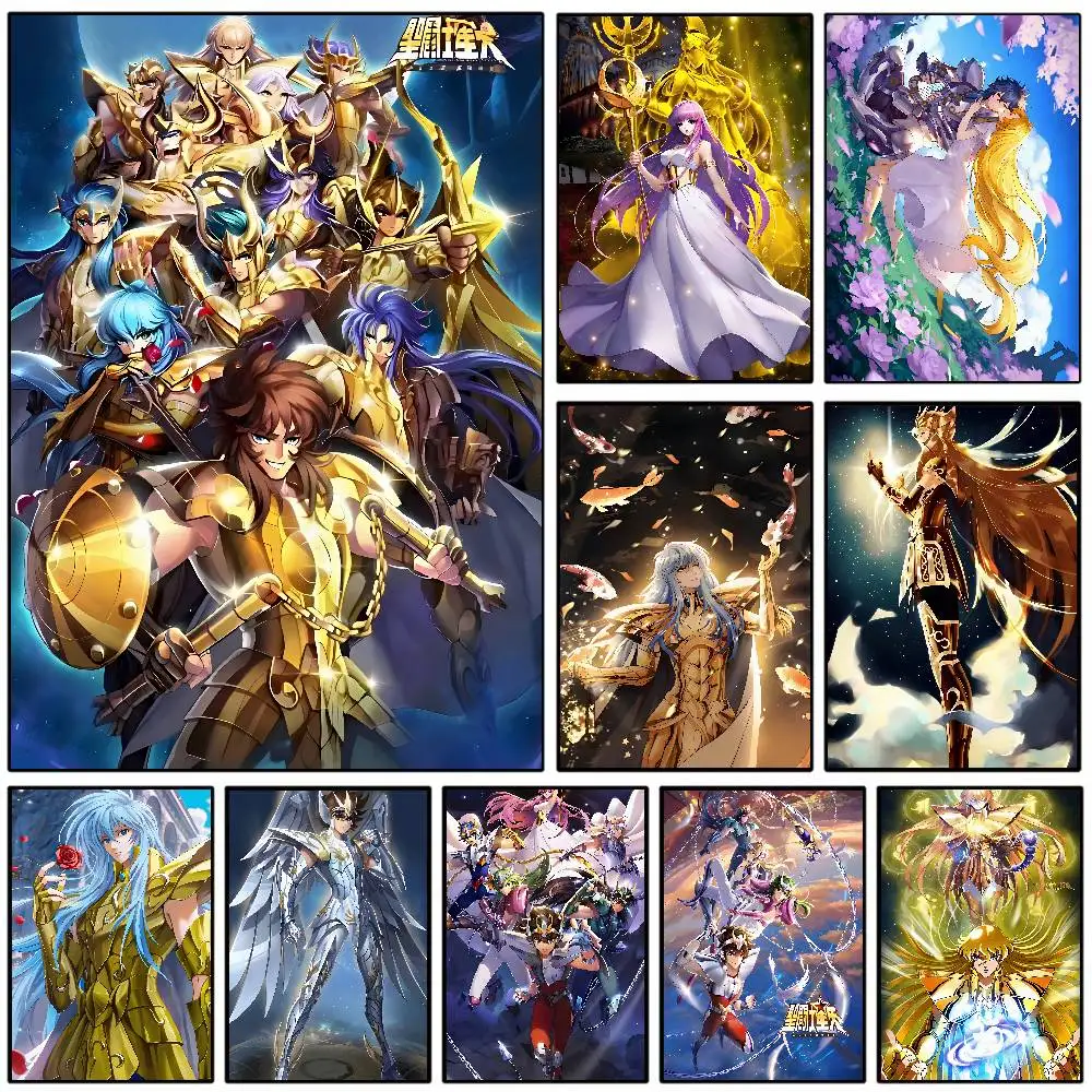 Saint Seiya Poster High-definition art sticker Self adhesive waterproof home decoration