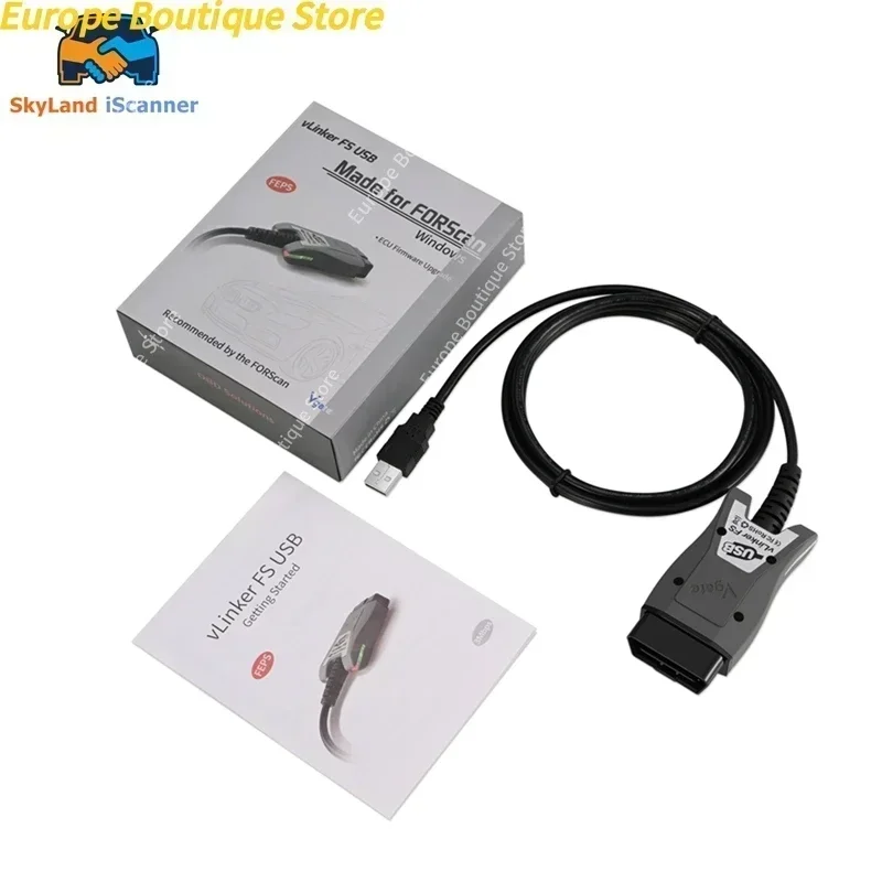 أفضل جودة بوابة VLinker FS ELM327 لفورد للمسح HS/MS-CAN ELM 327 Obd2 أدوات واجهة الماسح الضوئي التشخيصي للسيارة obdii