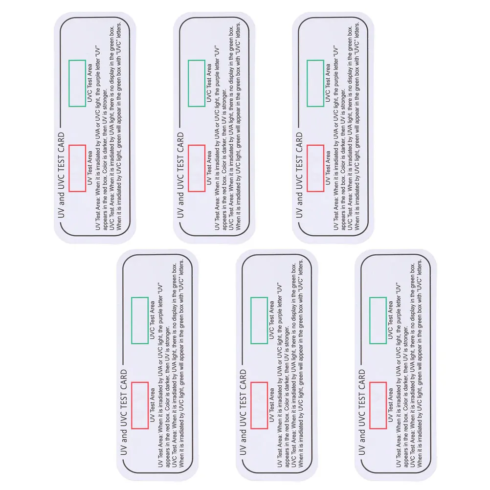 

6 Pcs UV Card Sunlight Test Identifying Cards Ultraviolet Testing Paper Meters Accessories