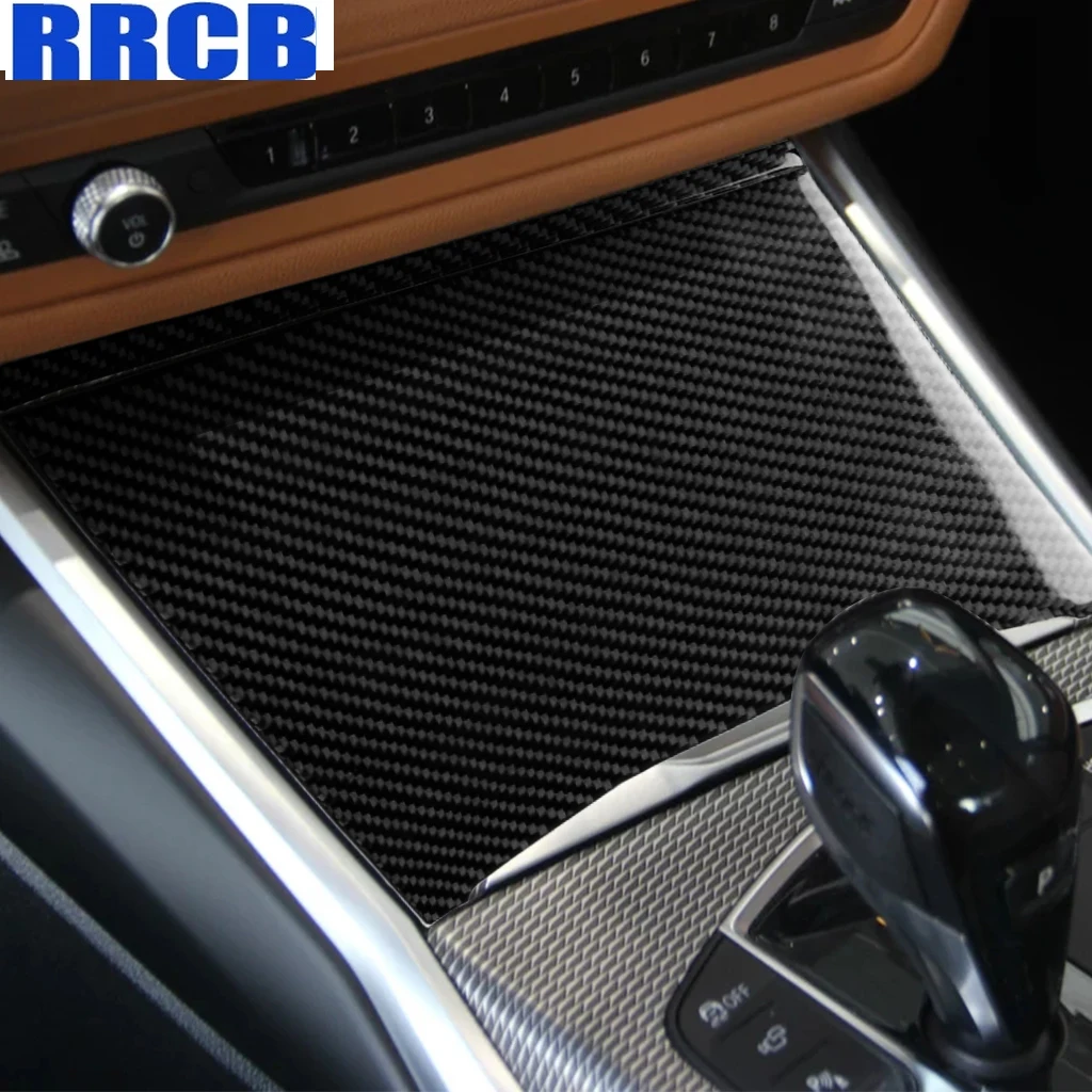 

For BMW 4 Series G22 G23 G26 2021-2024 Car Accessories Carbon Fiber Center Console Gear Shift Cup Holder Interior Cover Stickers