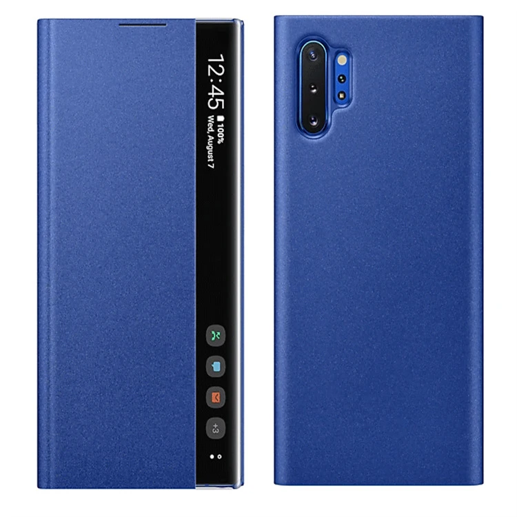 Smart Flip-Free Answering All Inclusive Mirror Phone Case voor Samsung Galaxy Note10 / Note 10 Plus PC beschermhoes
