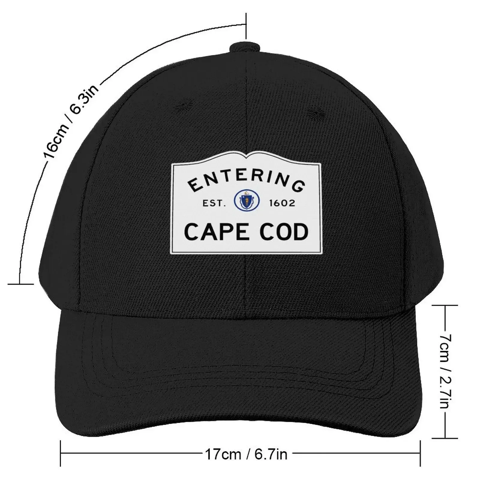 Entering Cape Cod Road Sign - Cape Cod, Massachusetts Baseball Cap summer hat Cosplay Luxury Man Hat Golf Wear Men's Women's