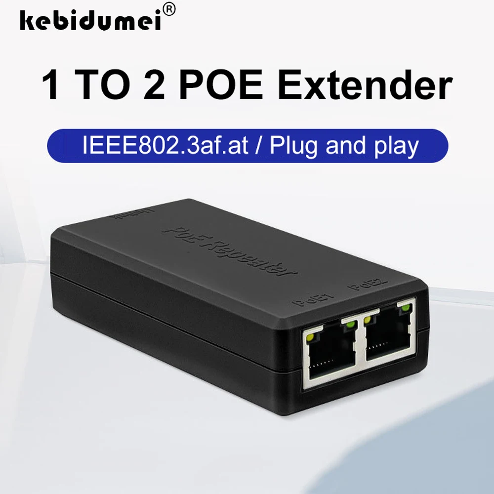 

Гигабитный 2-портовый удлинитель POE, повторитель POE 10/100/1000 Мбит/с, стандарт IEEE802.3af.at для NVR IP-камеры AP IP VOICE POE