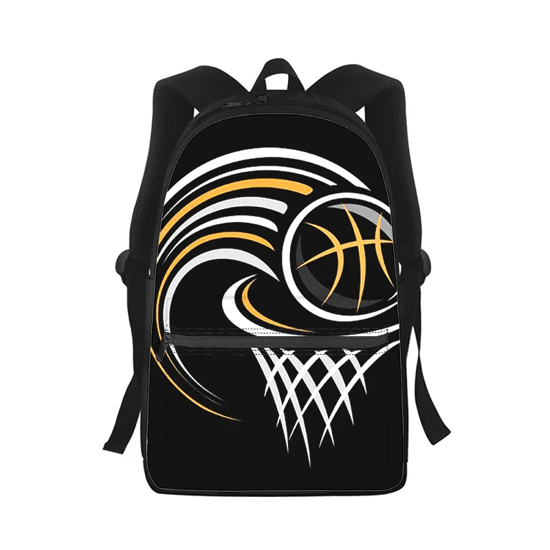 Basketball Männer Frauen Rucksack 3D-Druck Mode Student Schult asche Laptop Rucksack Kinder Reise Umhängetasche