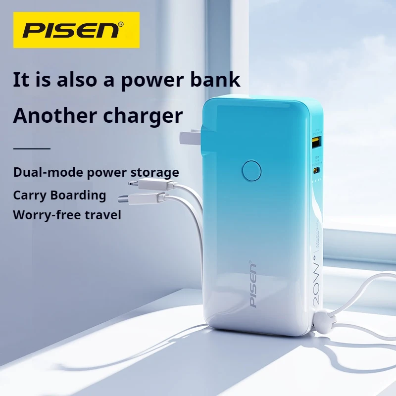 PISEN 22.5W 10000mAh PowerBank For iPhone Apple Watch Xiaomi Huawei Power Banks External Battery Chargers PowerBank Plane Flight