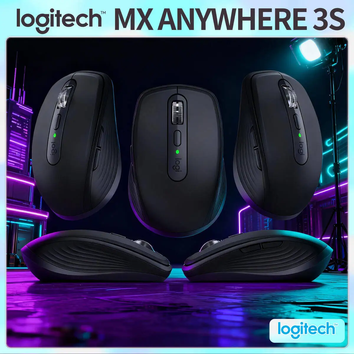 

Компактная мышь Logitech MX Anywhere 3S, эргономичный дизайн, перезаряжаемая, с быстрым прокруткой для портативных ПК Mac