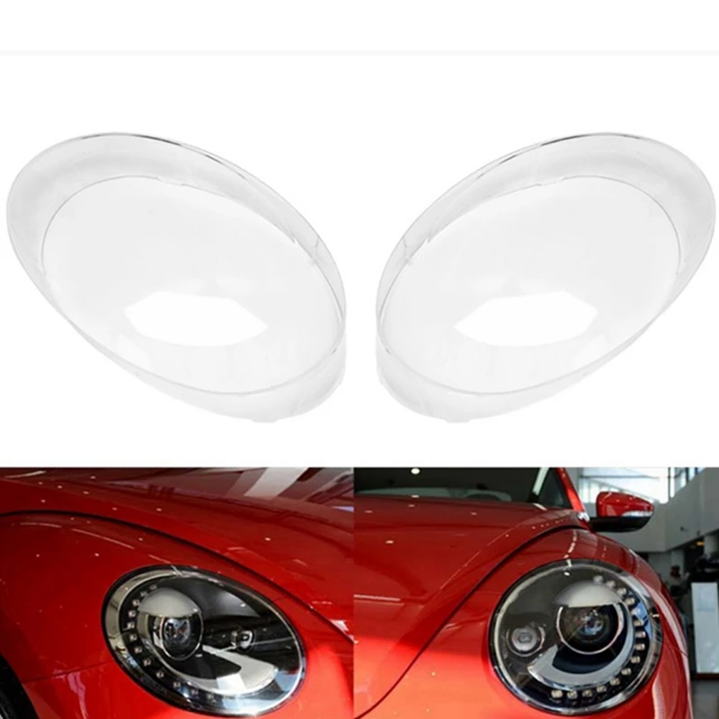 

Car Left&Right Headlight Shell Lamp Shade Headlight Cover For VW Beetle 2013-2019