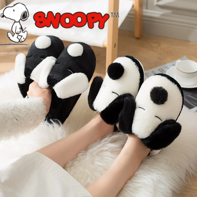 

New Kawaii Snoopy Slippers Parent-child Style Cartoon Postpartum Shoes Home with A Feeling of Stepping on Feces Casual Slippers