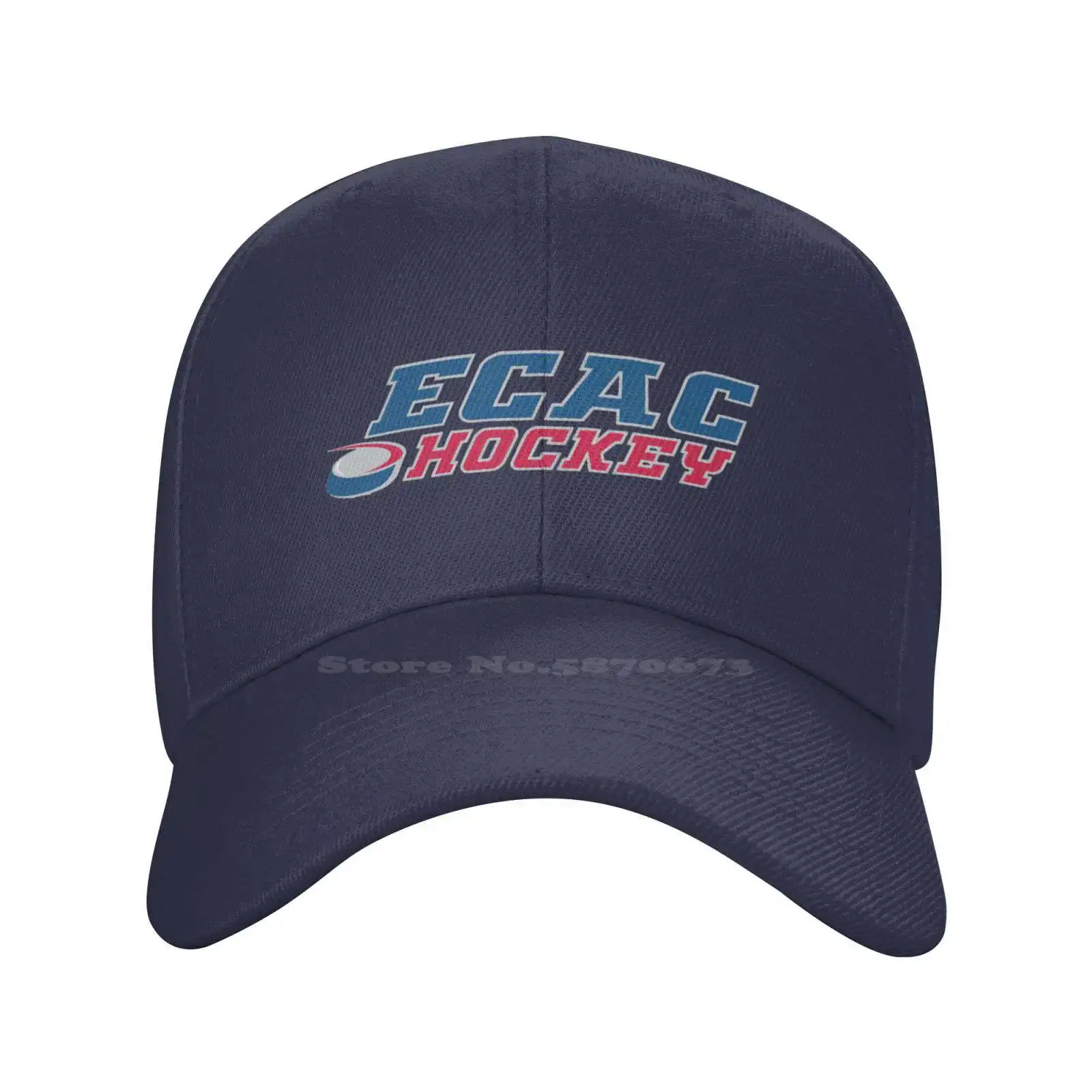 

ECAC Hockey Logo Print Graphic Casual Denim cap Knitted hat Baseball cap