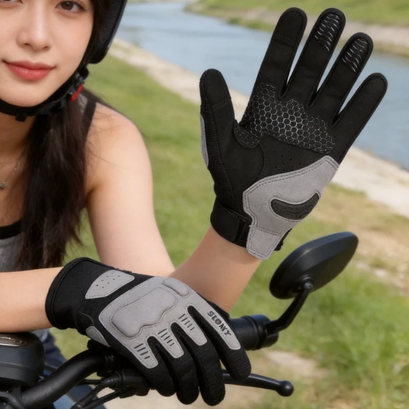Summer Breathable Motorcycle Gloves Touchscreen Riding Gloves for Men Women Motorcycle Riding Equipment Gloves
