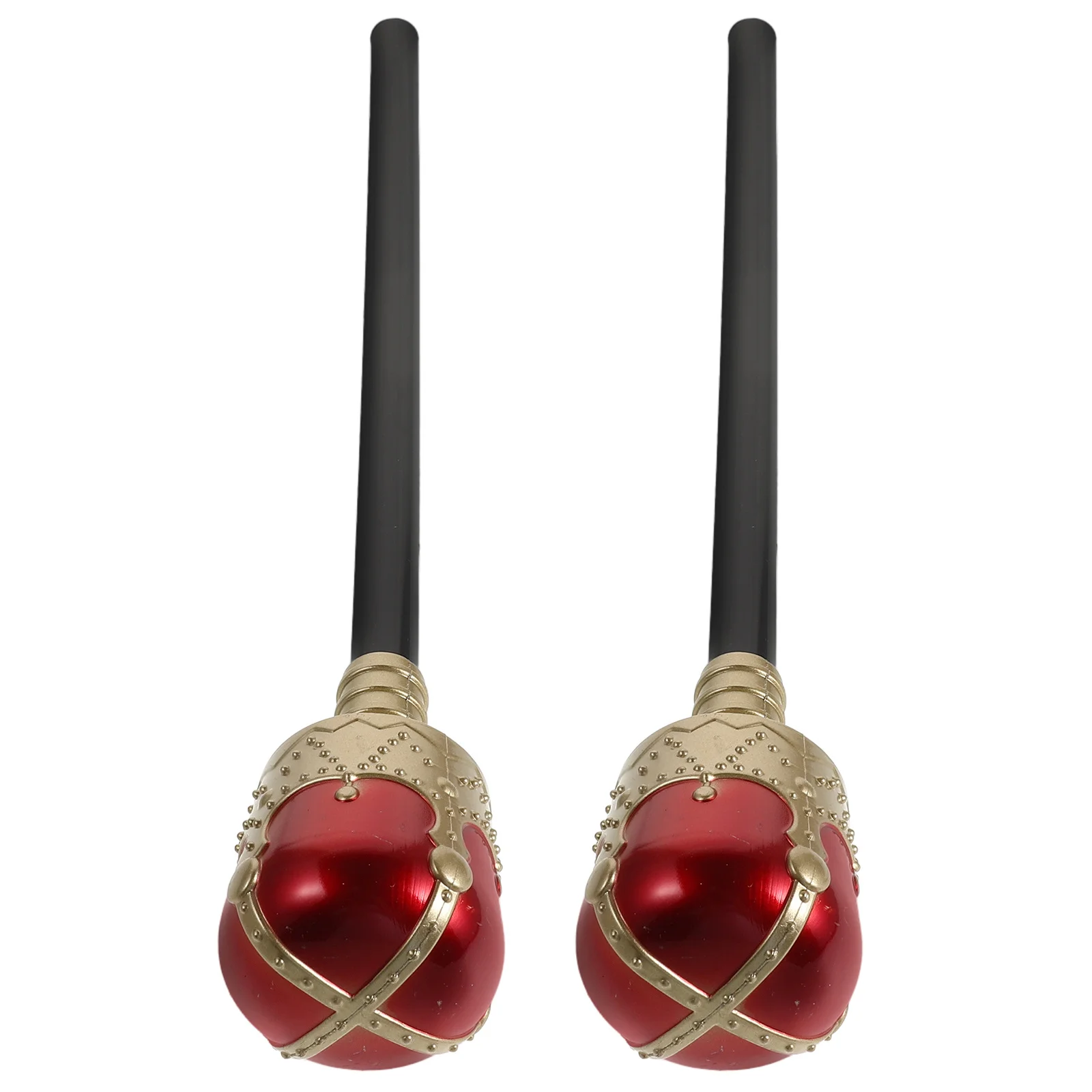 2 Stück Royal King Zepter Halloween Kostüm Requisite Kunststoff Party Rollenspiel Dekorative Zuckerrohr Zepter für