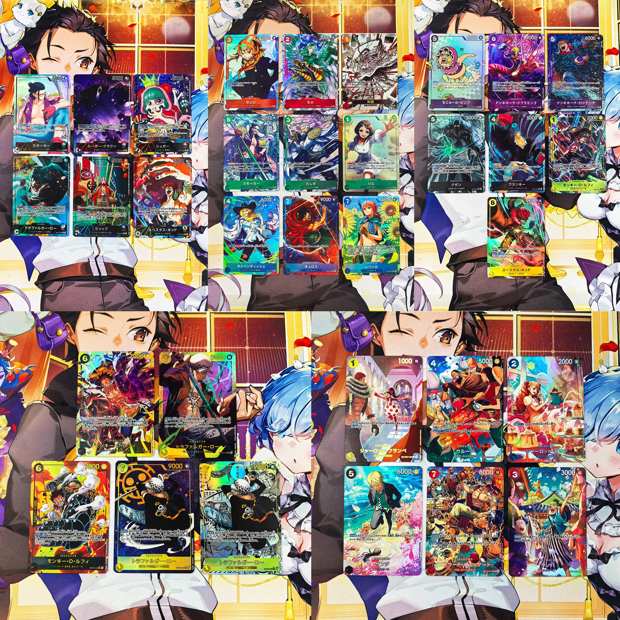 54Pcs/set Diy Self Made One Piece Version 10 Op10 Strange Painting Collection Card Special Anniversary Collection Gift Toy