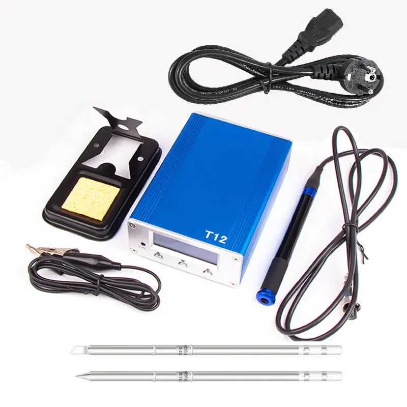 

Chuera T12 Min Soldering Station 75W High Quality Portable Lead Free Constant Temperature with T12 series Soldering Iron Tips