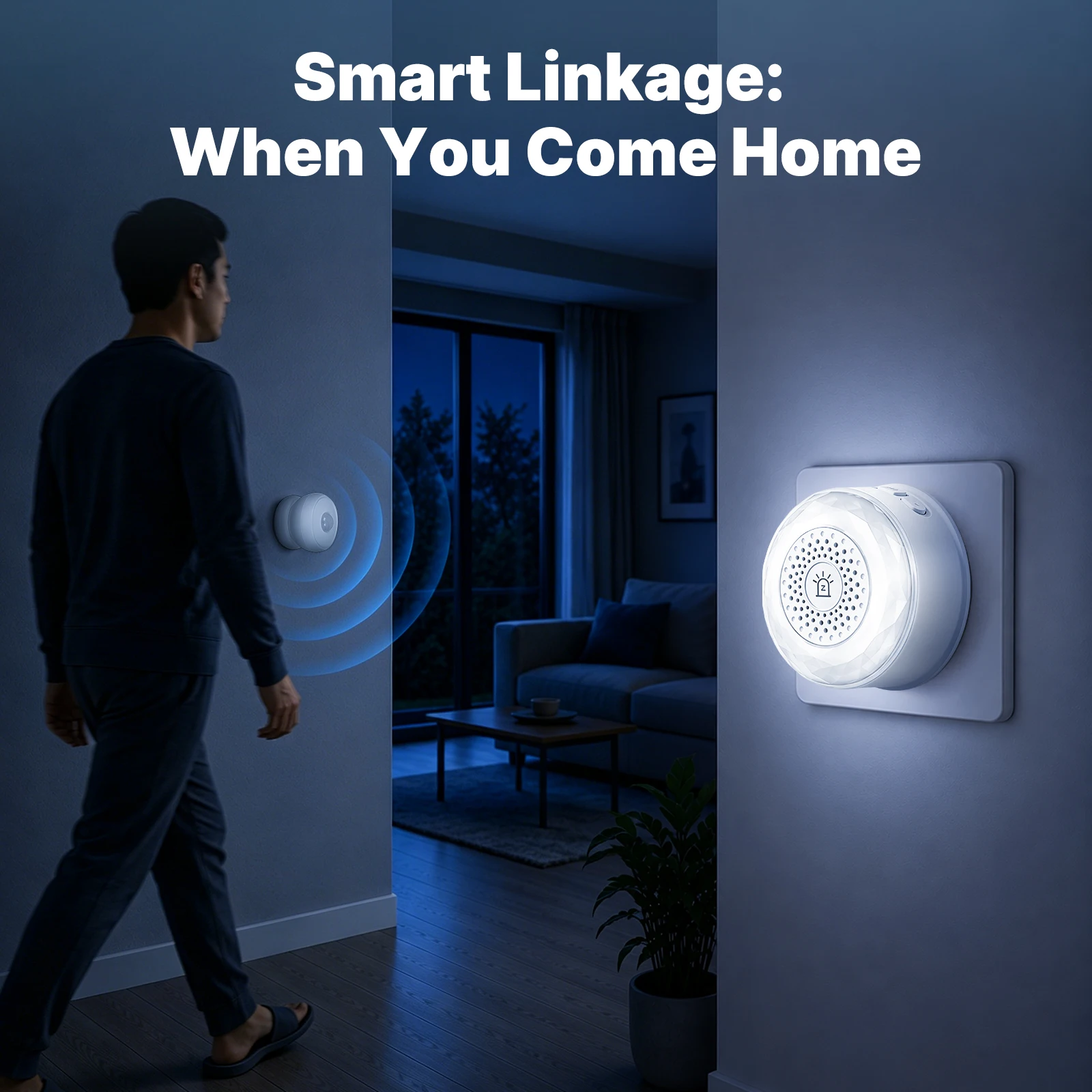 MOES Tuya Zigbee Plug-in Smart-Sirene Alarm RGB-Atemlicht Sprachwarnungen Hohe Lautstärke Kompatibel mit Alexa Google Home Sicherheit – Detail 8