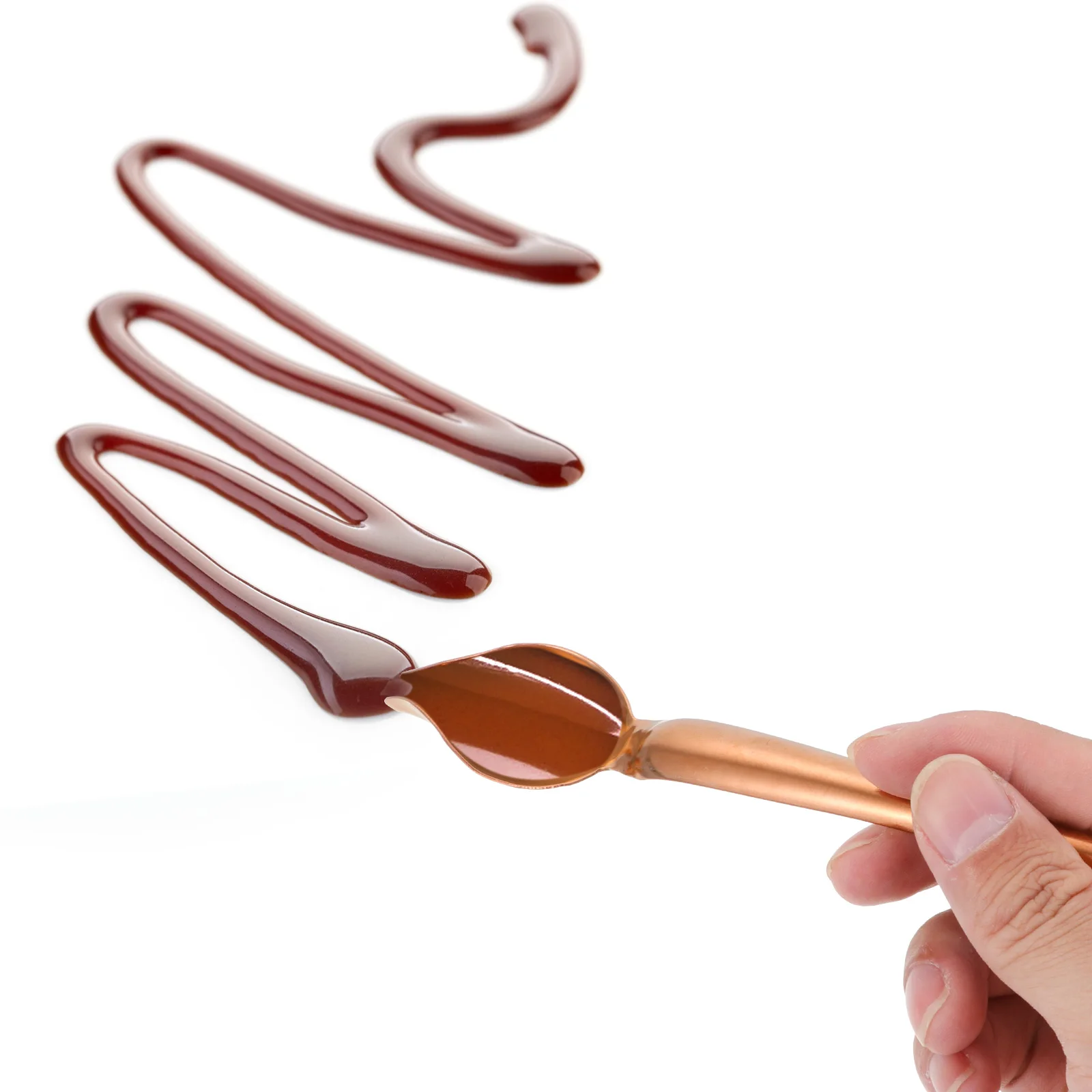 

2pcs Stainless Steel Dessert Decorating Spoons Precision Drawing Culinary Tools Sauce Drizzle Spoons For Baking Western Food