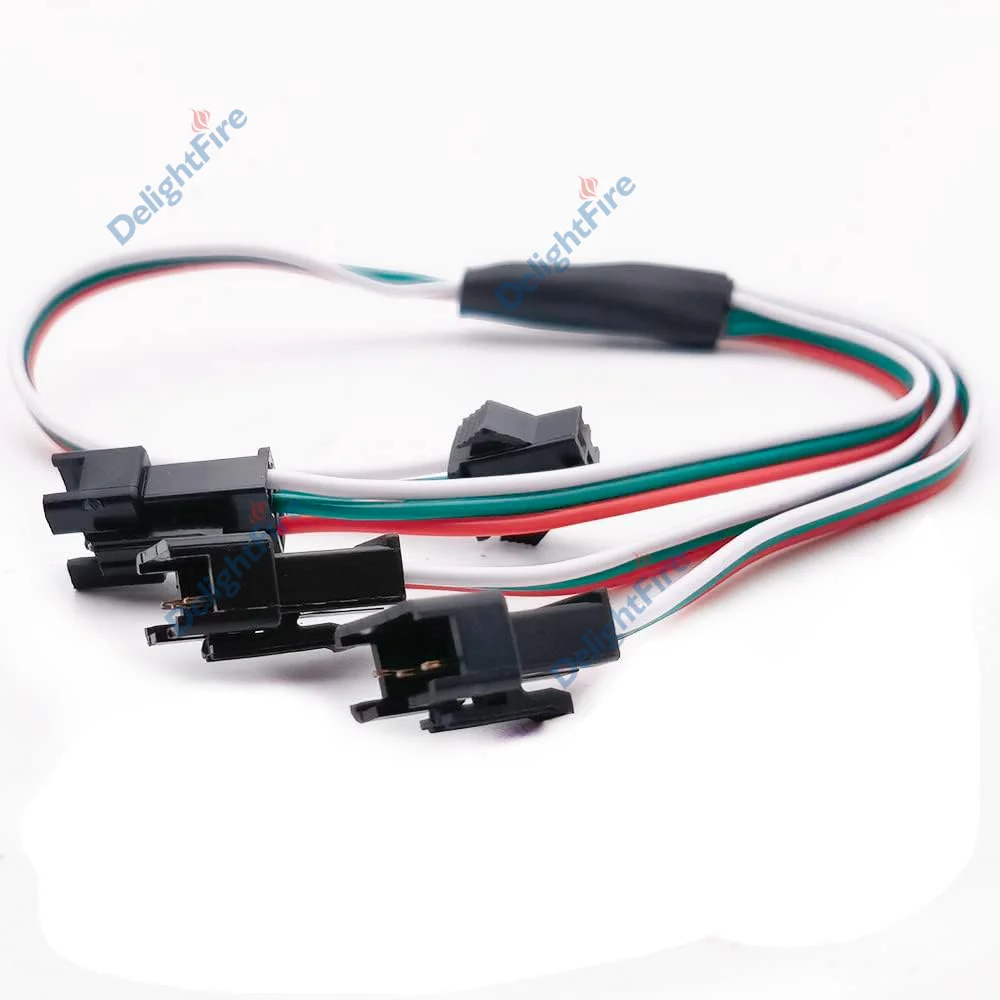 

1 to 3 Male and Female Connector Wire 30cm 3pin SM Splitter JST Connector for WS2812B WS2811 SK6812 LED Strip Lights Pixel Light