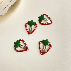 Caliente dulce fresa fruta BB pelo garra Clips laterales para mujeres niñas niños niño horquilla regalo accesorios para el cabello adorno