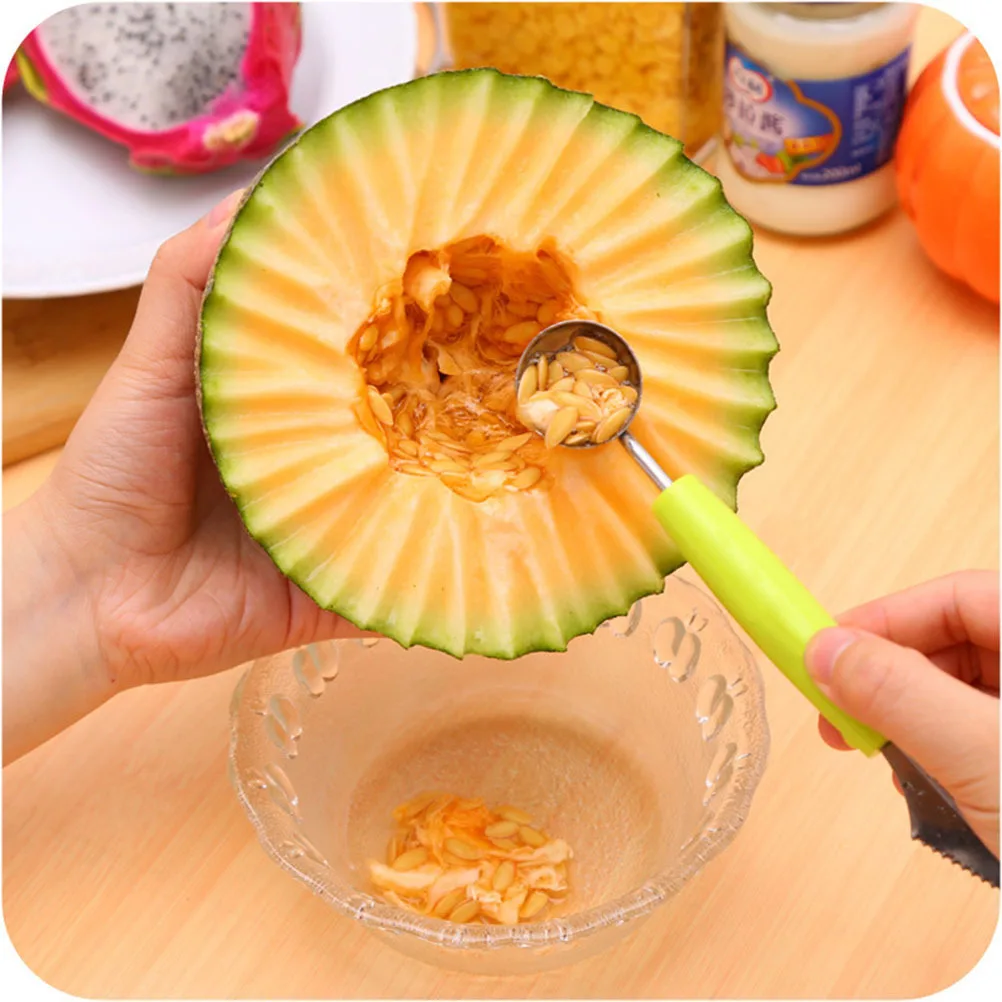 

Multifunctional Stainless Steel Fruit Scooper Carving Tool for DIY Salads Garnishes Desserts Cake Rustproof