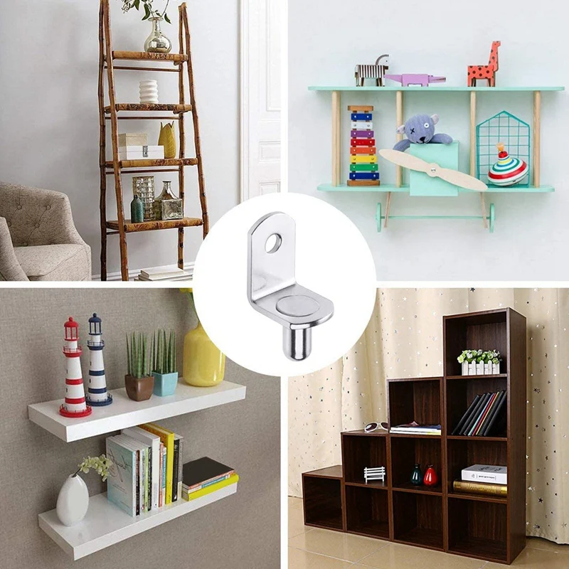 Kit de pines para estante, 120 Uds., 4 estilos, clavijas para estante, muebles de cocina, clavijas para estante de gabinete, soporte en forma de L/cuchara plana, clavijas para estante