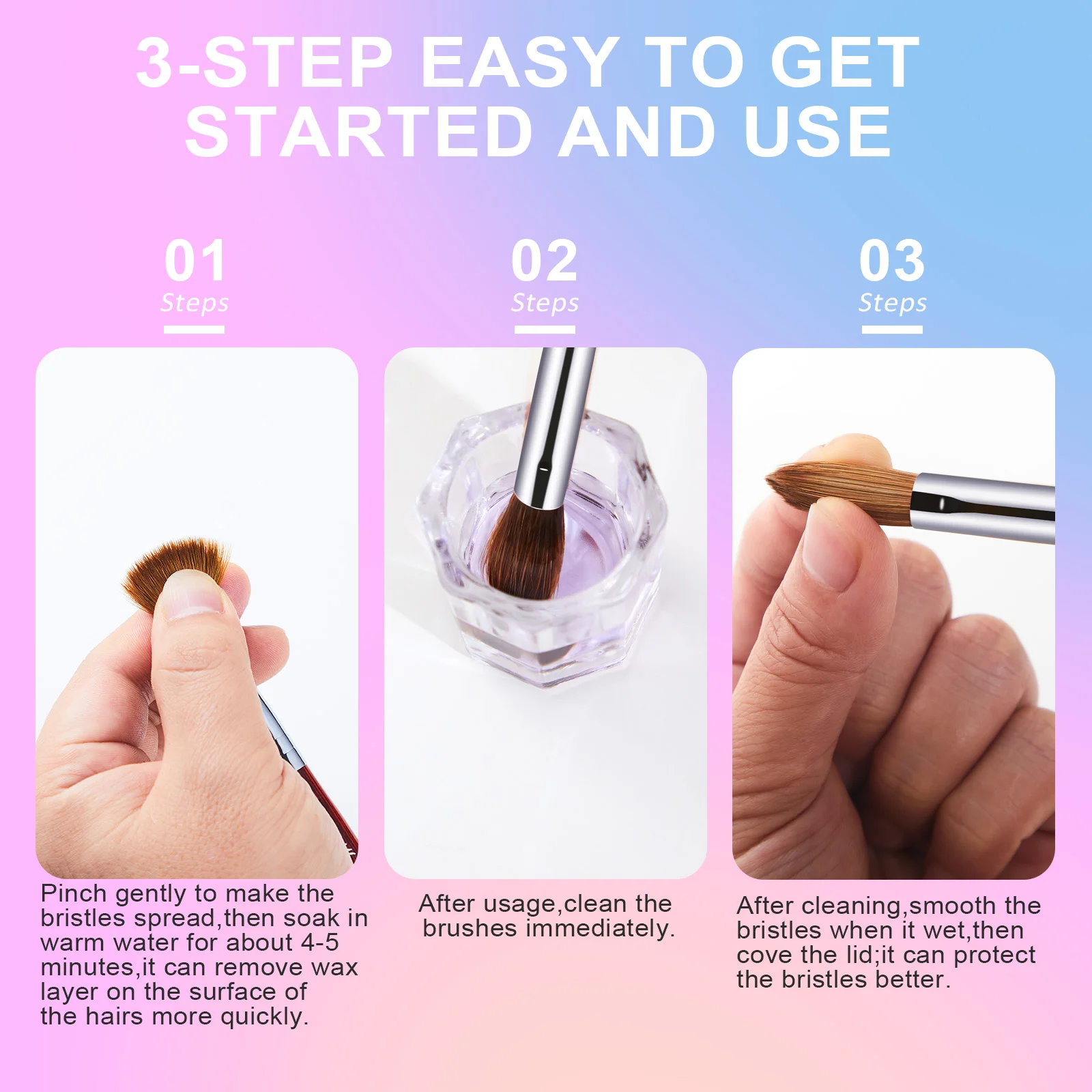 100% Kolinsky Sable เล็บอะคริลิคแปรง UV เจลแกะสลักปากกาแปรงผงเล็บวาดเล็บแปรงอะคริลิค