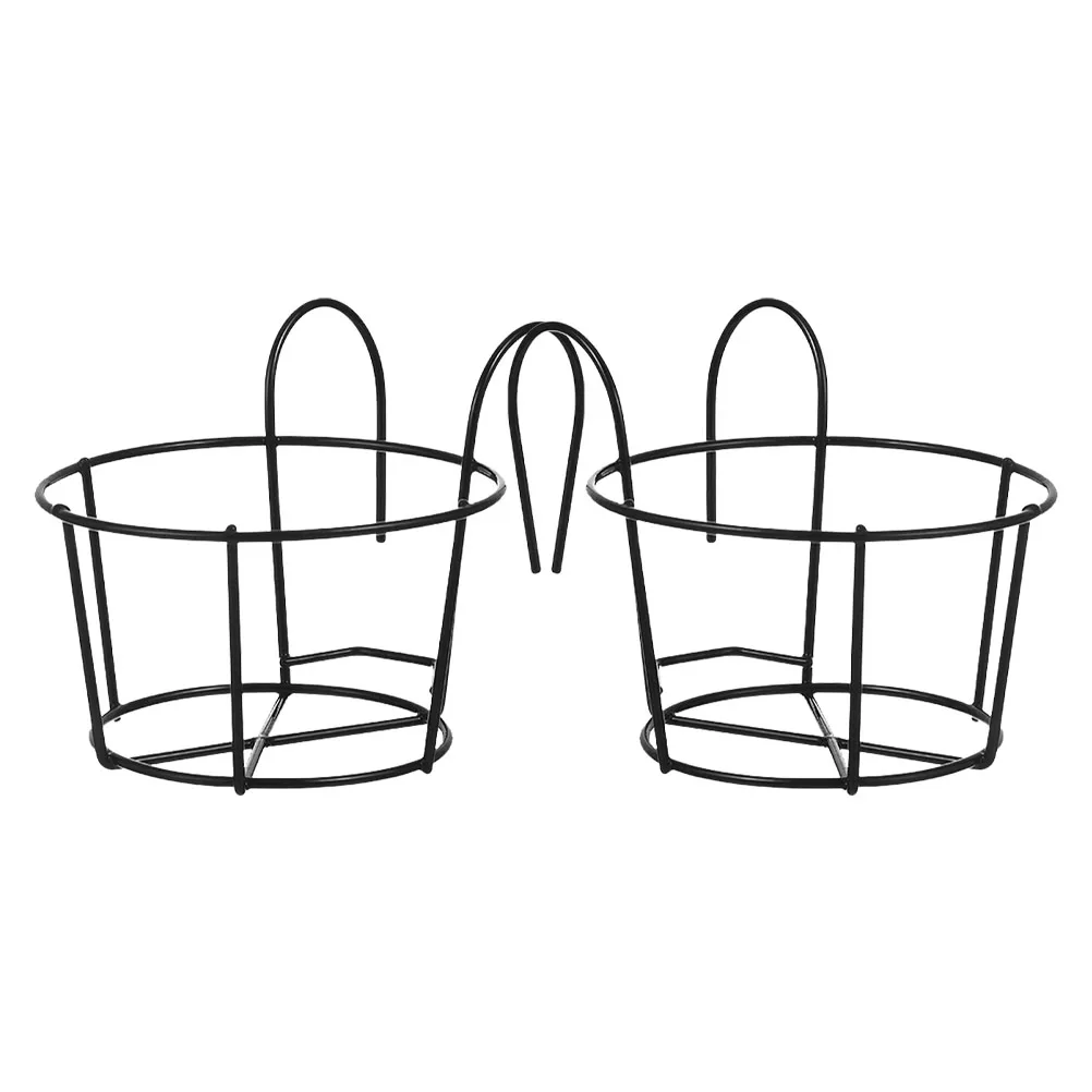 

2 Pcs Hanging Flower Stand Deck Railing Planters Boxes Pot Hanger Balcony Floating Outdoor for Plants