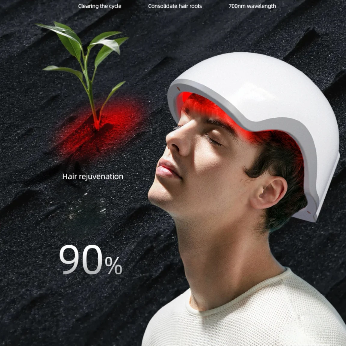 

HLKGO Hair Growth Cap 80 Laser Diodes Anti Hair Loss Promote Hair Regrowth Device Restore Hair Thickness