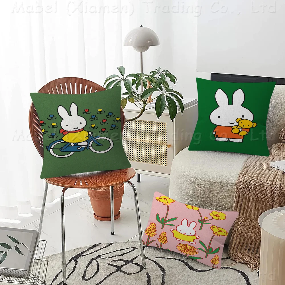 

1PC Cute M-Miffys Maple Design Cushion Cover Happy Autumn Harvest Decor Holiday Decorati Pillow Cover