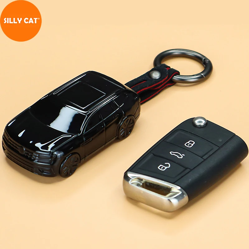 Car Shape Car Key Fob Case Cover Protect Suit For Volkswage Key Fob Cover Case Suit For VW Golf VII MK7 for R Type 5G Tiguan AD1