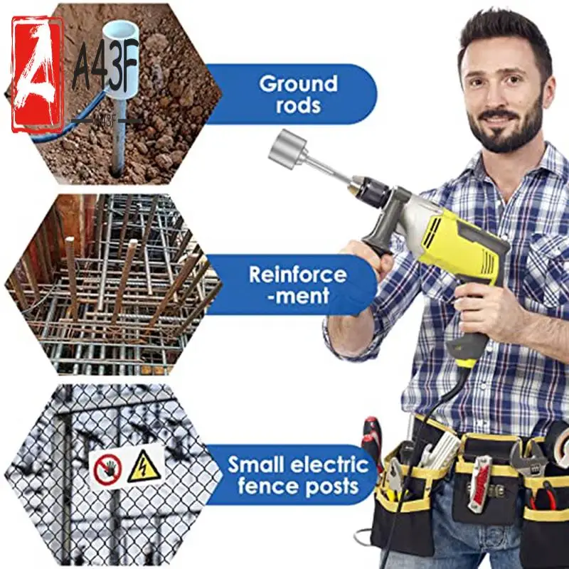 

A43F-SDS-Max Ground Rod Driver, Heavy Duty Steel Drill Bit Driver,For Rotaryhammer Drill Grounding Rods