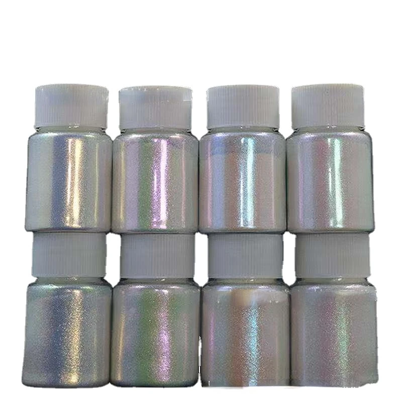 10g/bag Chameleon Pearl Powder Nail Makeup Pigment Car Spray Paint Crystal Mud Supply Multi-color Non-toxic Metal Free