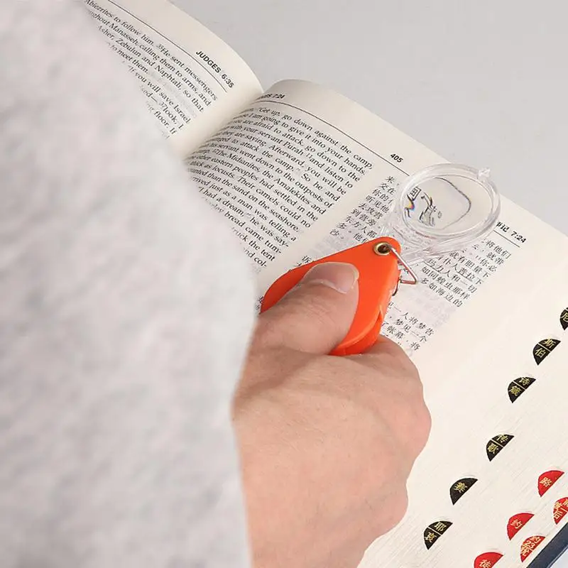 Taschen vergrößerung Glas kleiner Schlüssel bund Hand klapp lupe tragbare orange Lupe Linse für alte Leute nach Hause Lupe
